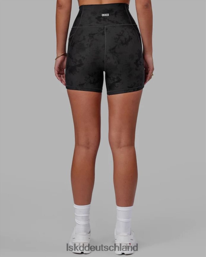 Frauen LSKD Kurze Fusion-Shorts in X-Länge – schwarzes Batikmuster Bekleidung VD2NLV588