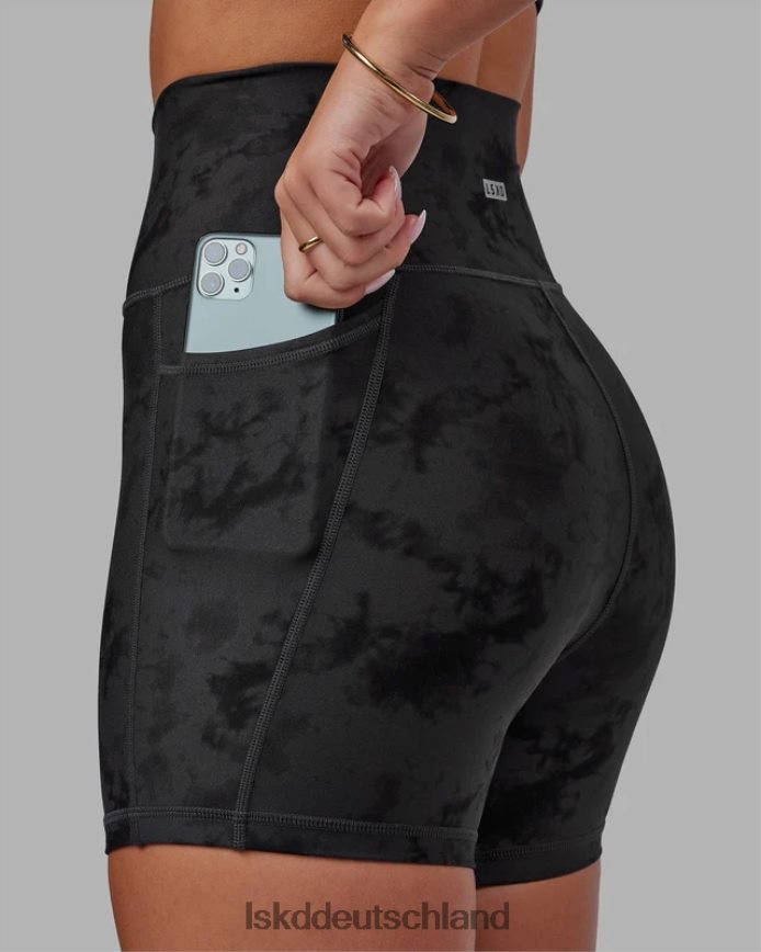 Frauen LSKD Kurze Fusion-Shorts in X-Länge – schwarzes Batikmuster Bekleidung VD2NLV588