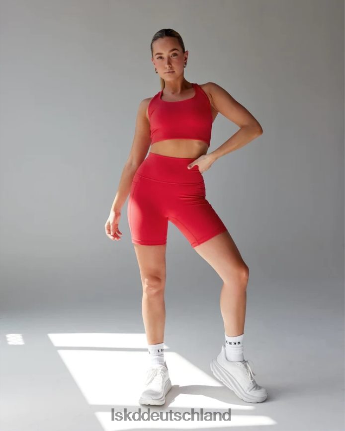Frauen LSKD Mittellange Fusion-Shorts – Scharlachrot Bekleidung VD2NLV643