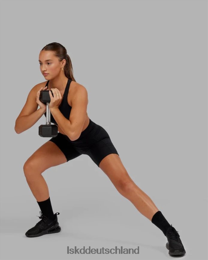 Frauen LSKD Mittellange Fusion-Shorts – Schwarz Bekleidung VD2NLV541