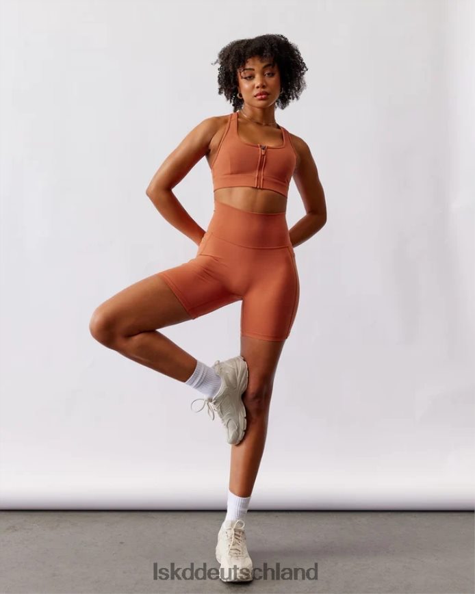 Frauen LSKD Mittellange Fusion-Shorts – kastanienbraun Bekleidung VD2NLV654