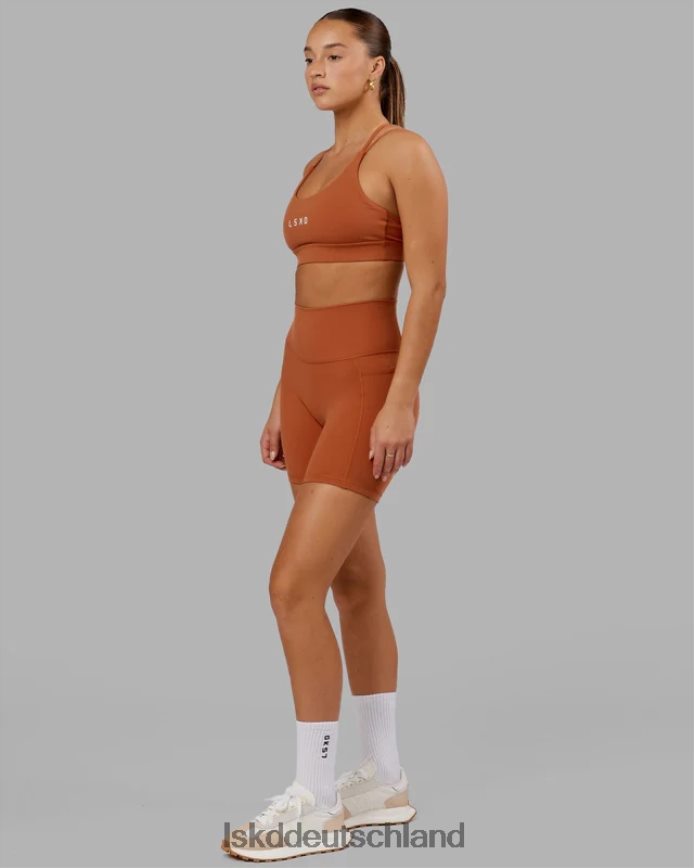 Frauen LSKD Mittellange Fusion-Shorts – kastanienbraun Bekleidung VD2NLV654