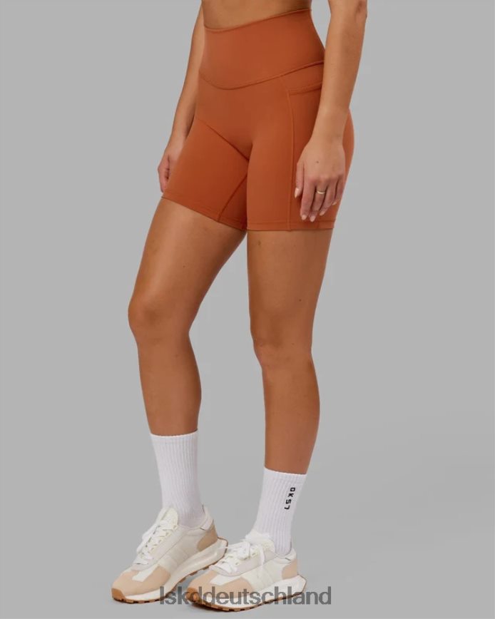 Frauen LSKD Mittellange Fusion-Shorts – kastanienbraun Bekleidung VD2NLV654