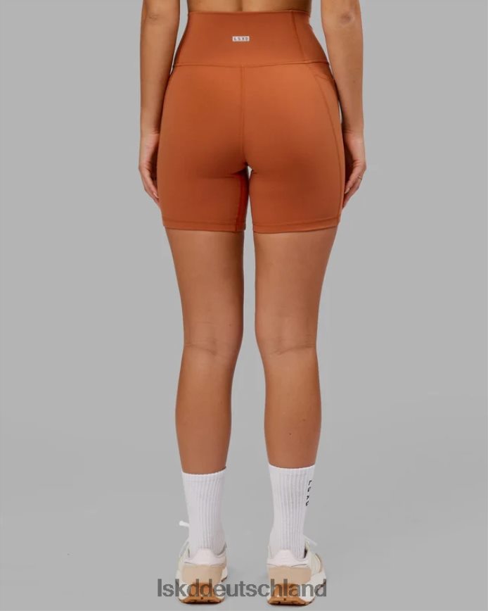 Frauen LSKD Mittellange Fusion-Shorts – kastanienbraun Bekleidung VD2NLV654