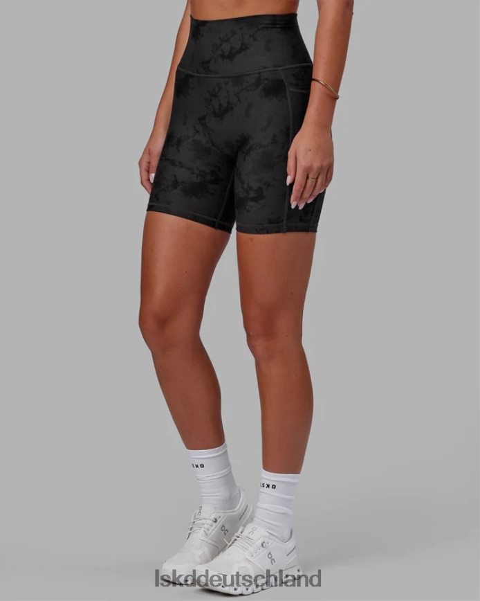 Frauen LSKD Mittellange Fusion-Shorts – schwarzes Batikmuster Bekleidung VD2NLV580