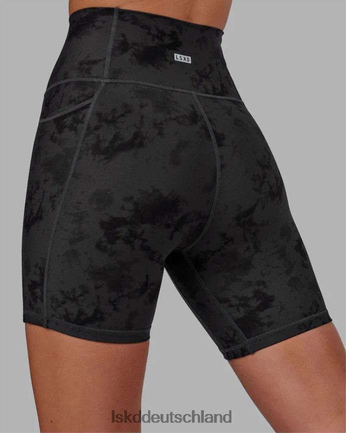 Frauen LSKD Mittellange Fusion-Shorts – schwarzes Batikmuster Bekleidung VD2NLV580