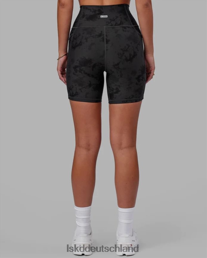 Frauen LSKD Mittellange Fusion-Shorts – schwarzes Batikmuster Bekleidung VD2NLV580