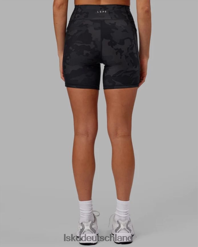 Frauen LSKD Mittellange Fusion-Shorts – schwarzes Tarnmuster Bekleidung VD2NLV556