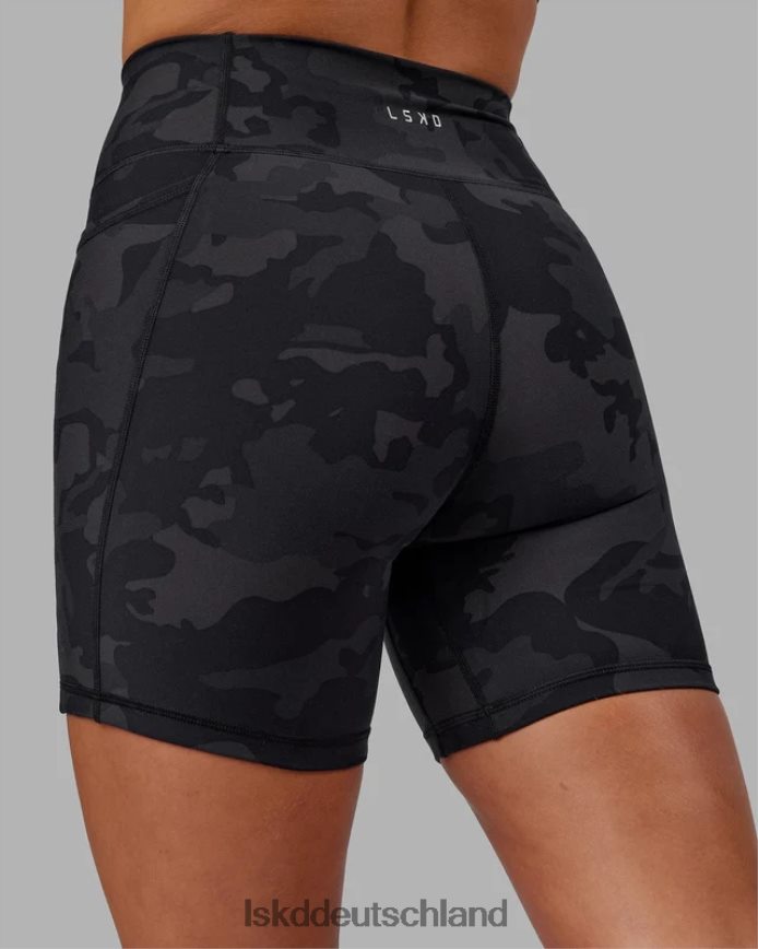 Frauen LSKD Mittellange Fusion-Shorts – schwarzes Tarnmuster Bekleidung VD2NLV556