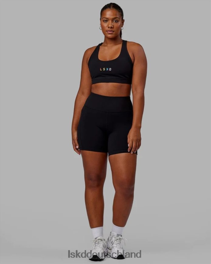 Frauen LSKD Mittellange Rep-Shorts – Pride-Schwarz Bekleidung VD2NLV590