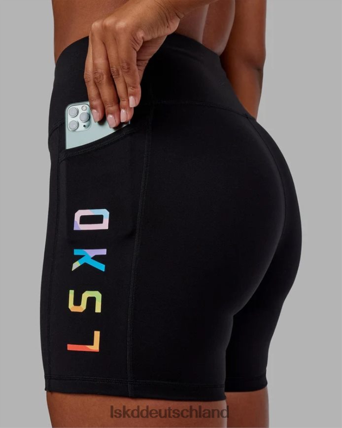 Frauen LSKD Mittellange Rep-Shorts – Pride-Schwarz Bekleidung VD2NLV590