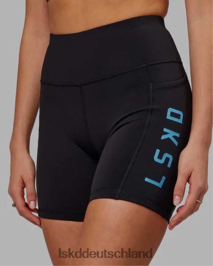 Frauen LSKD Mittellange Rep-Shorts – Schwarz-Azurblau Bekleidung VD2NLV616
