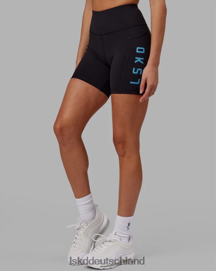 Frauen LSKD Mittellange Rep-Shorts – Schwarz-Azurblau Bekleidung VD2NLV616