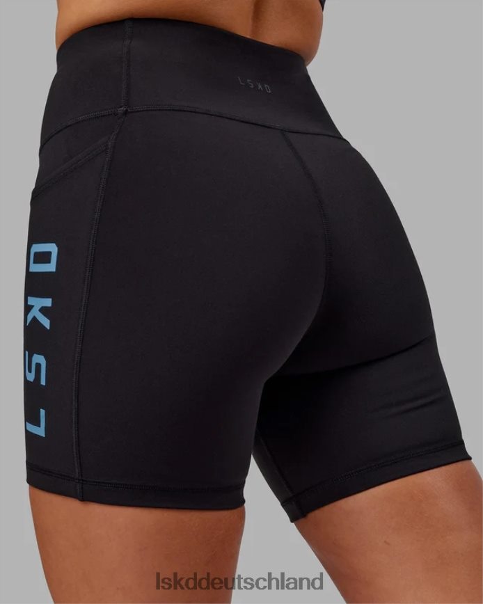 Frauen LSKD Mittellange Rep-Shorts – Schwarz-Azurblau Bekleidung VD2NLV616
