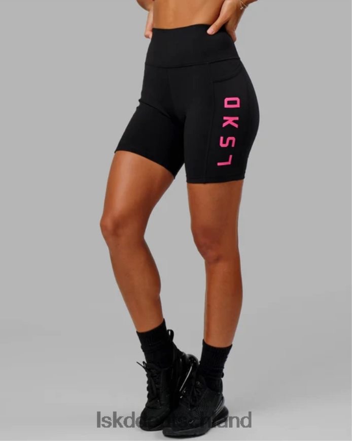 Frauen LSKD Mittellange Rep-Shorts – Schwarz-Boysenberry Bekleidung VD2NLV587
