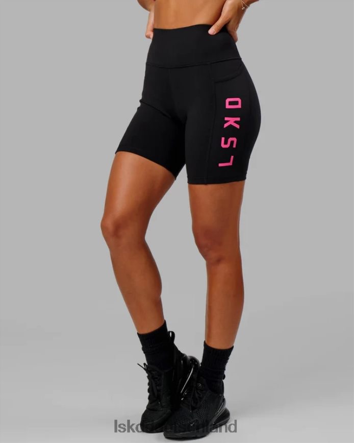 Frauen LSKD Mittellange Rep-Shorts – Schwarz-Boysenberry Bekleidung VD2NLV587