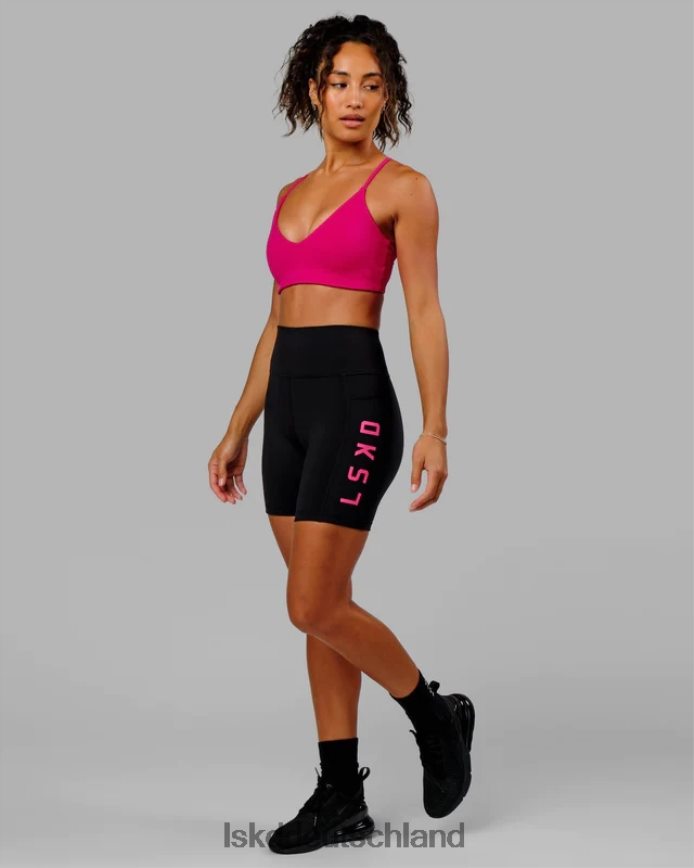Frauen LSKD Mittellange Rep-Shorts – Schwarz-Boysenberry Bekleidung VD2NLV587