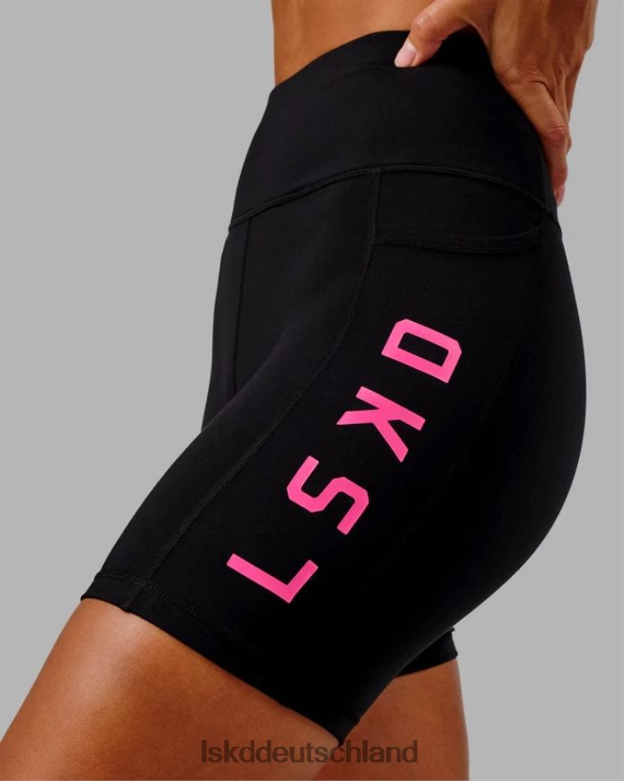 Frauen LSKD Mittellange Rep-Shorts – Schwarz-Boysenberry Bekleidung VD2NLV587