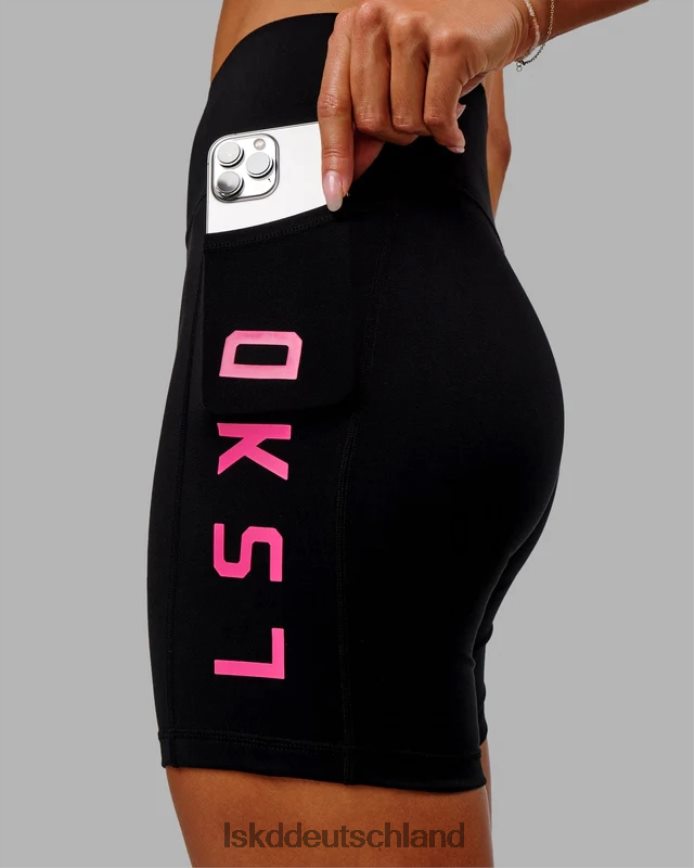 Frauen LSKD Mittellange Rep-Shorts – Schwarz-Boysenberry Bekleidung VD2NLV587