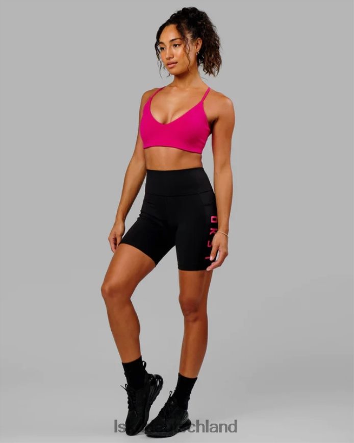 Frauen LSKD Mittellange Rep-Shorts – Schwarz-Boysenberry Bekleidung VD2NLV587