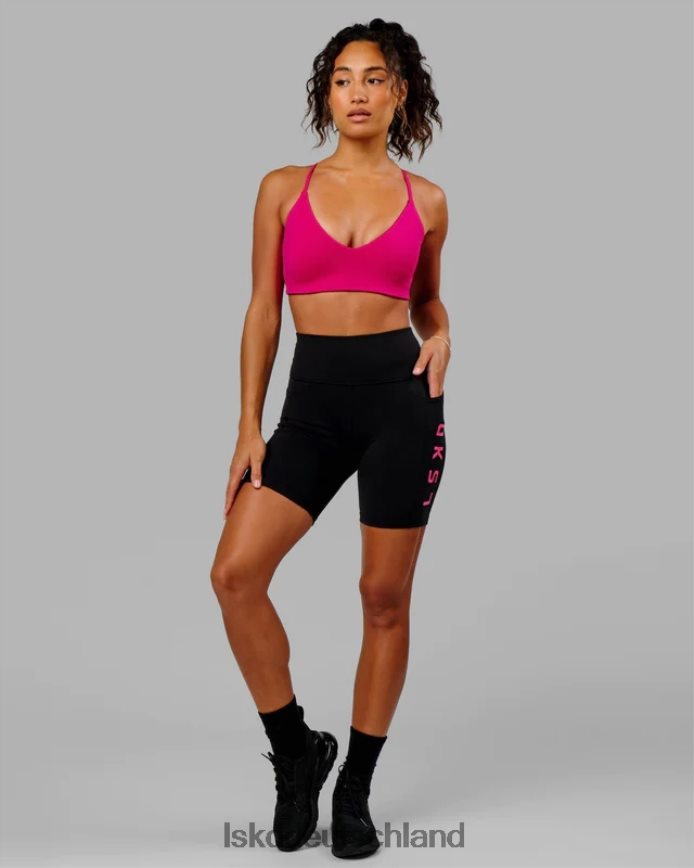 Frauen LSKD Mittellange Rep-Shorts – Schwarz-Boysenberry Bekleidung VD2NLV587