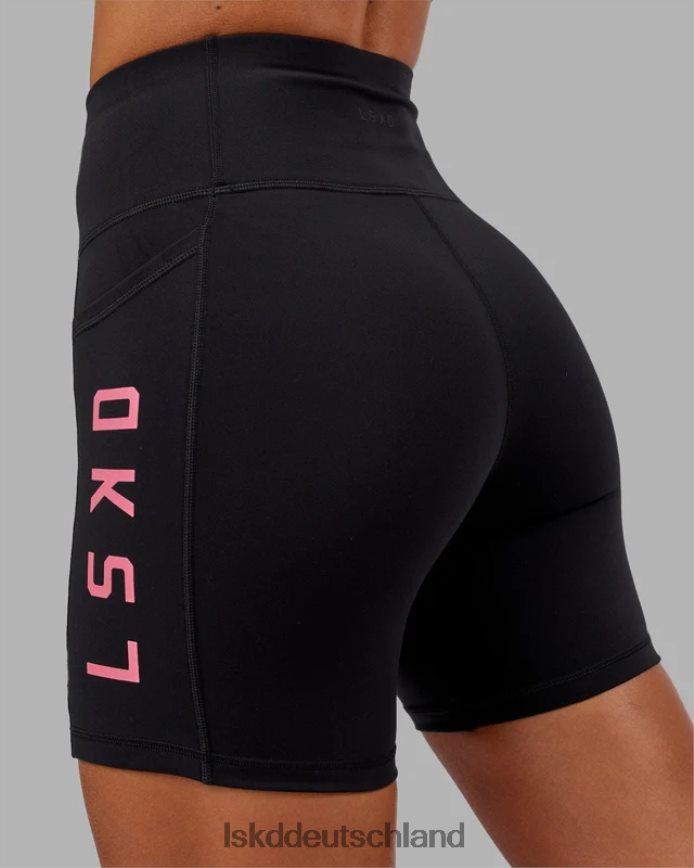 Frauen LSKD Mittellange Rep-Shorts – Schwarz-Flamingo Bekleidung VD2NLV615