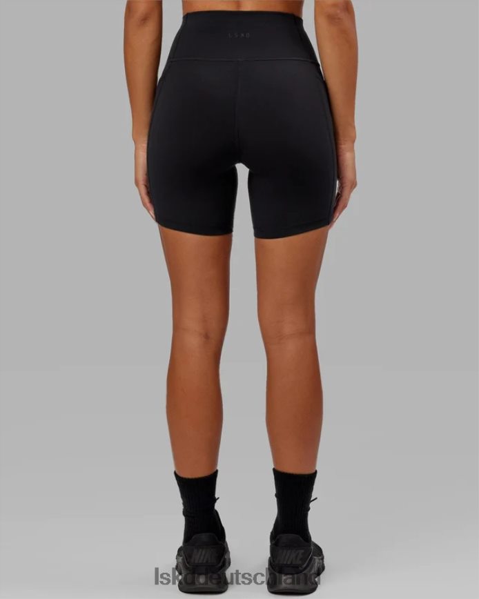 Frauen LSKD Mittellange Rep-Shorts – Schwarz-Hyper-Petrol Bekleidung VD2NLV693