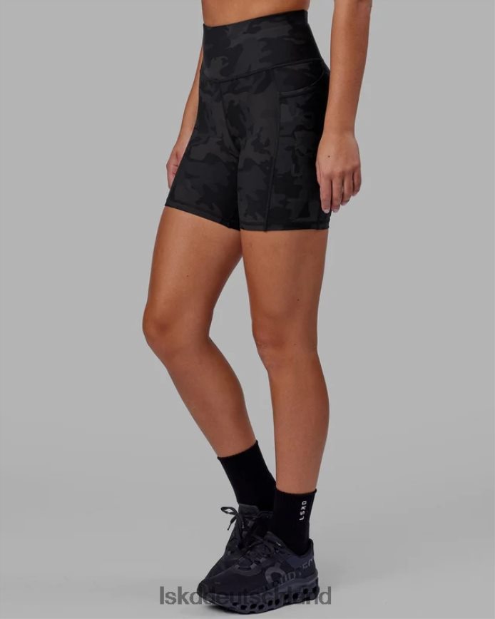Frauen LSKD Mittellange Rep-Shorts – schwarzes Tarnmuster Bekleidung VD2NLV535