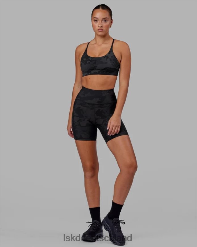 Frauen LSKD Mittellange Rep-Shorts – schwarzes Tarnmuster Bekleidung VD2NLV535