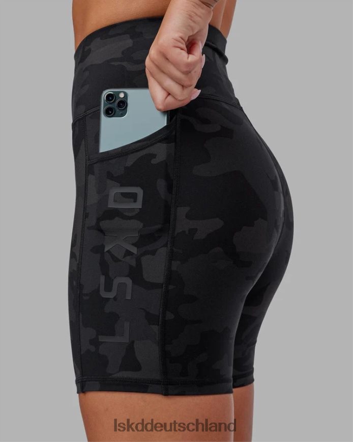 Frauen LSKD Mittellange Rep-Shorts – schwarzes Tarnmuster Bekleidung VD2NLV535