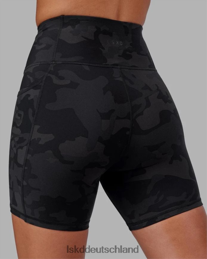 Frauen LSKD Mittellange Rep-Shorts – schwarzes Tarnmuster Bekleidung VD2NLV535