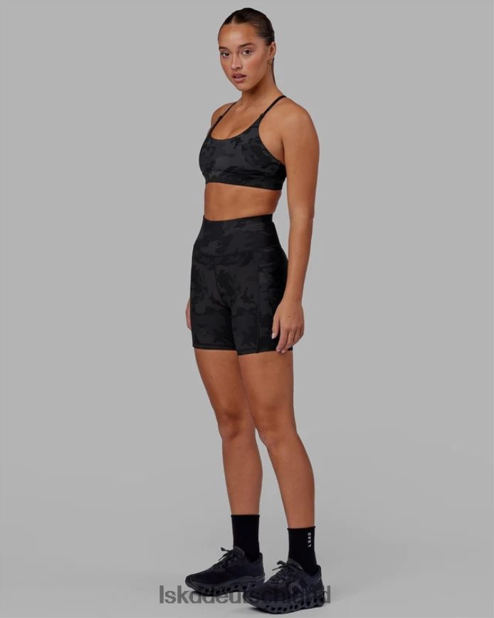 Frauen LSKD Mittellange Rep-Shorts – schwarzes Tarnmuster Bekleidung VD2NLV535