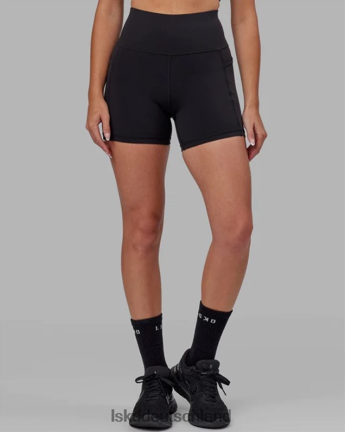 Frauen LSKD Rep-Shorts in X-Länge – Schwarz-Boysenberry Bekleidung VD2NLV632