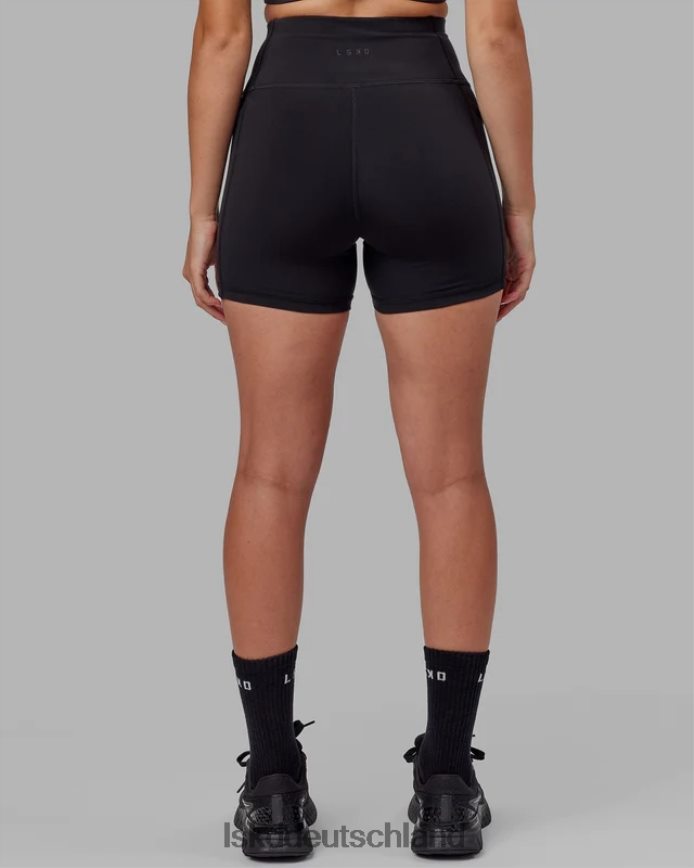 Frauen LSKD Rep-Shorts in X-Länge – Schwarz-Boysenberry Bekleidung VD2NLV632