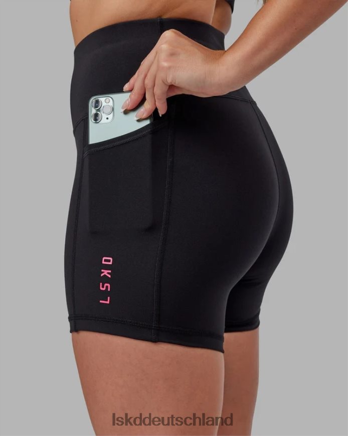 Frauen LSKD Rep-Shorts in X-Länge – Schwarz-Boysenberry Bekleidung VD2NLV632