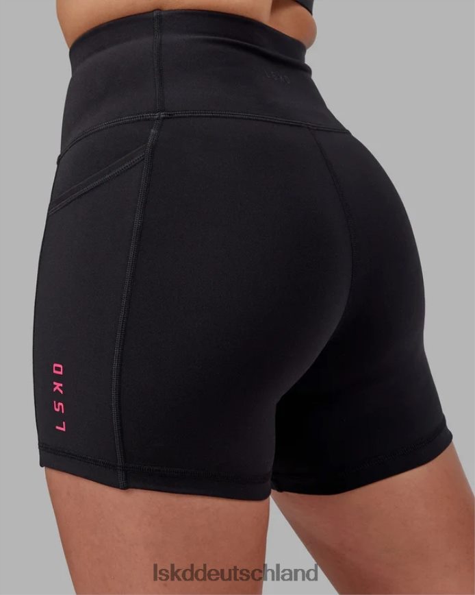 Frauen LSKD Rep-Shorts in X-Länge – Schwarz-Boysenberry Bekleidung VD2NLV632