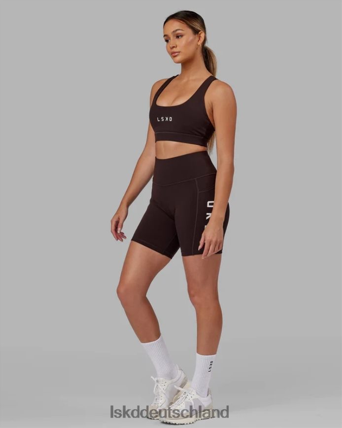 Frauen LSKD Rep-Shorts in mittlerer Länge – dunkles Walnussholz Bekleidung VD2NLV515