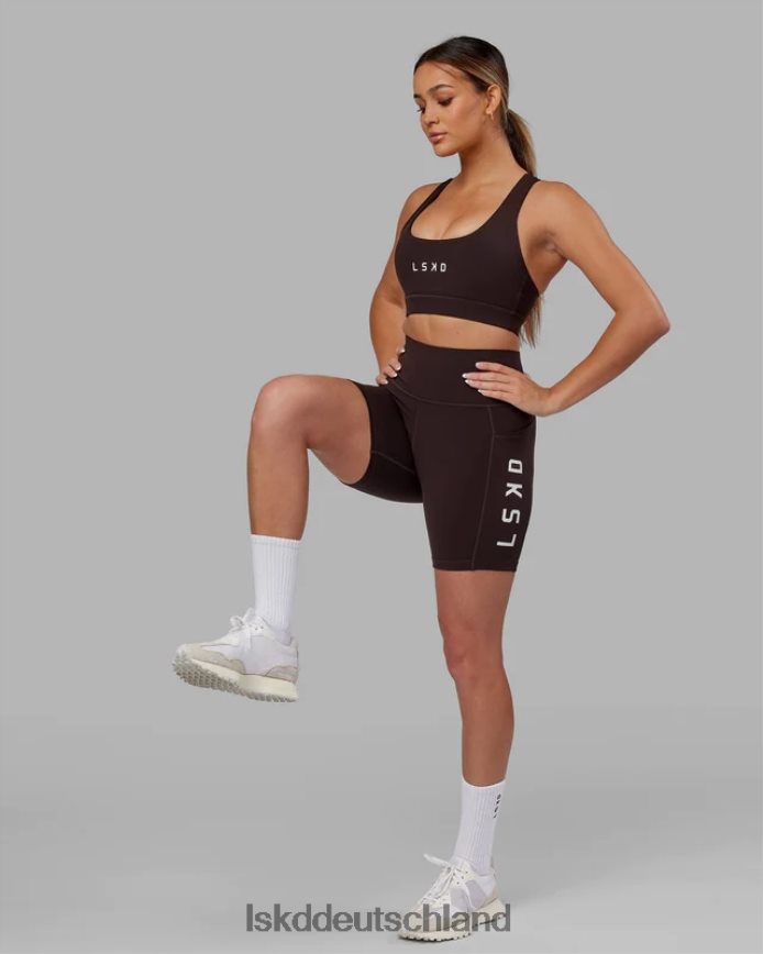 Frauen LSKD Rep-Shorts in mittlerer Länge – dunkles Walnussholz Bekleidung VD2NLV515