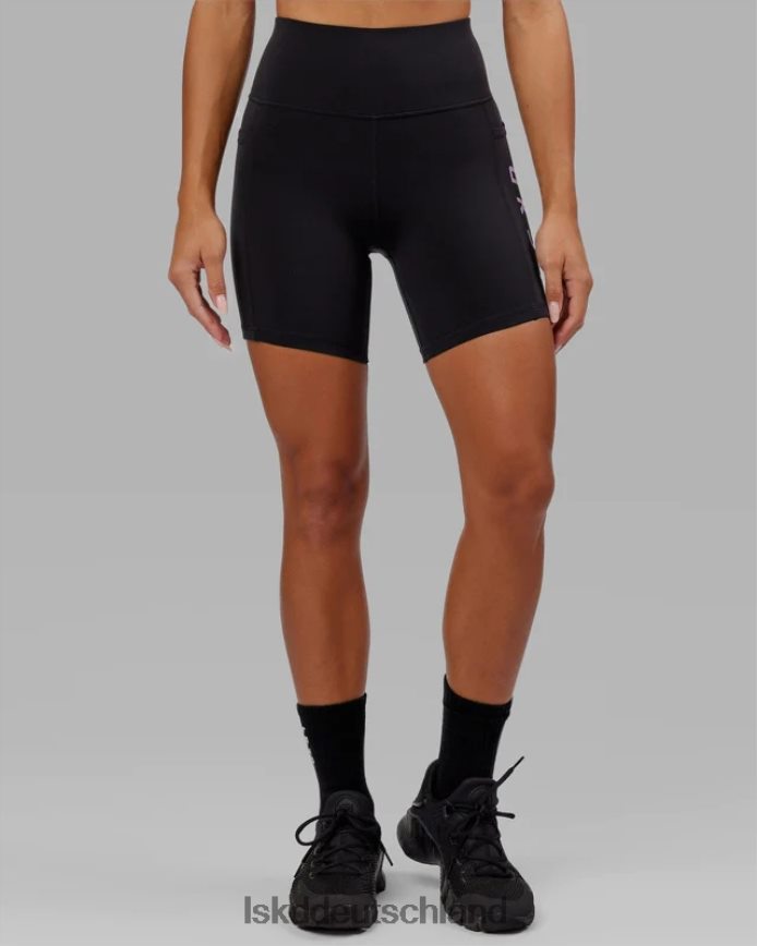 Frauen LSKD Rep-Shorts in mittlerer Länge – schwarz-lila Bekleidung VD2NLV656