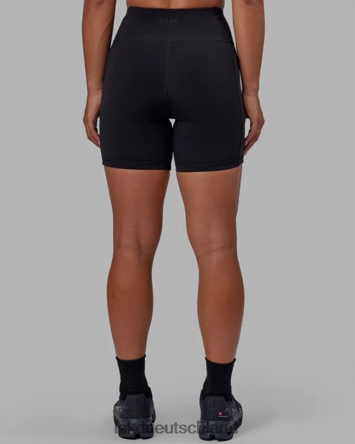 Frauen LSKD Rips-Shorts in mittlerer Länge – schwarz-weiß Bekleidung VD2NLV545