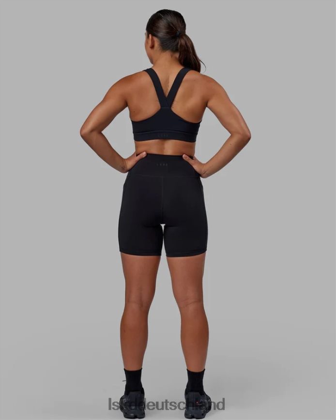 Frauen LSKD Rips-Shorts in mittlerer Länge – schwarz-weiß Bekleidung VD2NLV545