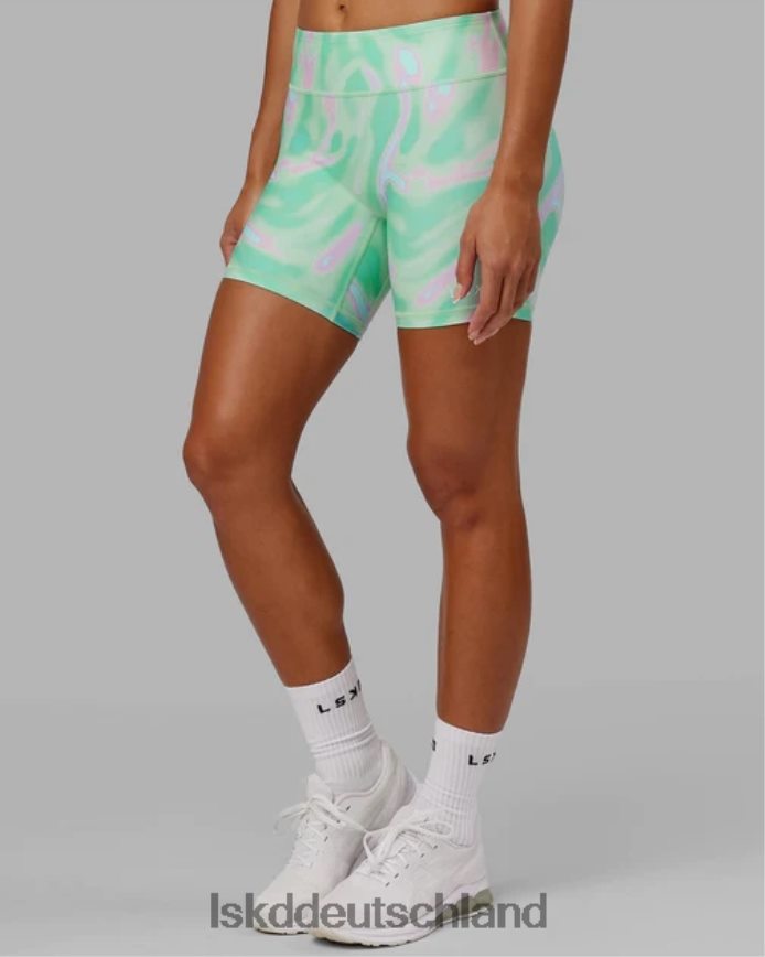 Frauen LSKD Rxd mittellange Fahrradshorts – Euphoria Print-Teal Bekleidung VD2NLV641
