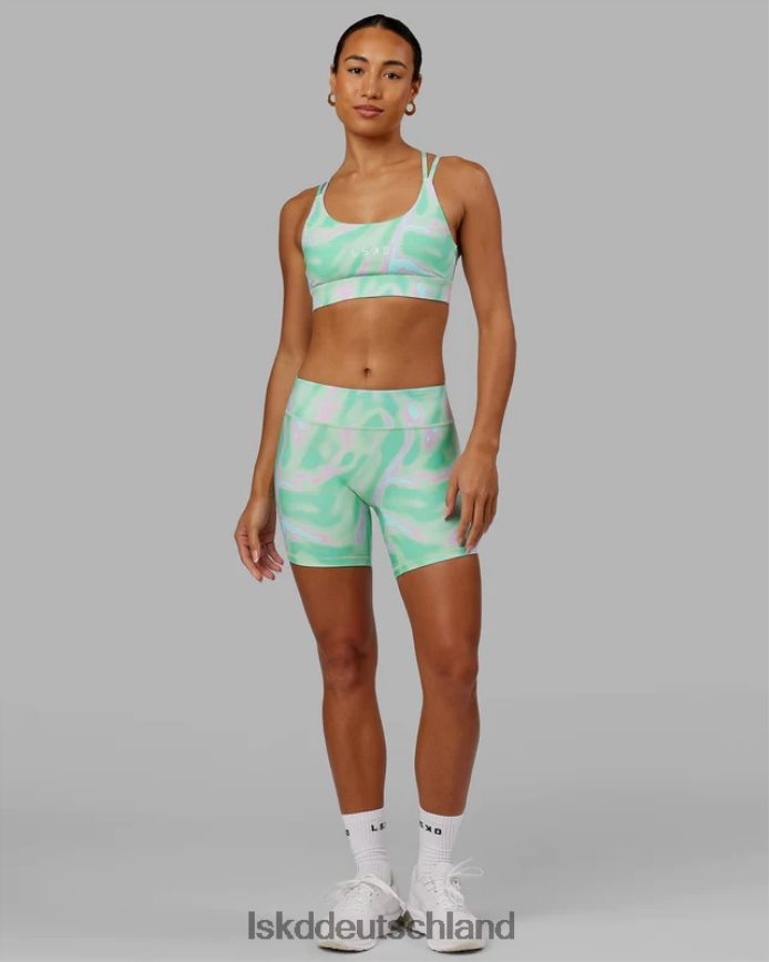 Frauen LSKD Rxd mittellange Fahrradshorts – Euphoria Print-Teal Bekleidung VD2NLV641