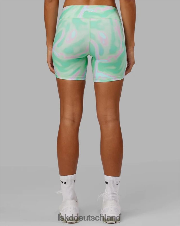 Frauen LSKD Rxd mittellange Fahrradshorts – Euphoria Print-Teal Bekleidung VD2NLV641
