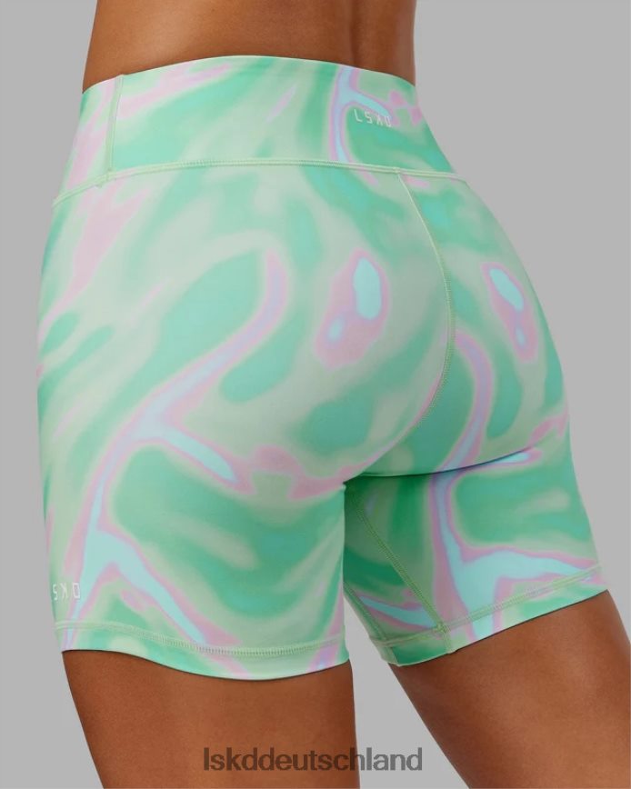 Frauen LSKD Rxd mittellange Fahrradshorts – Euphoria Print-Teal Bekleidung VD2NLV641