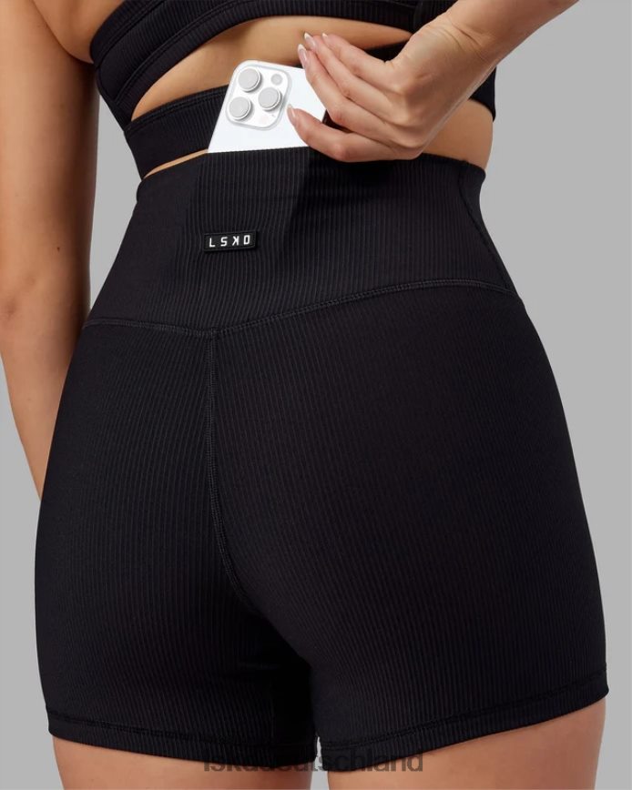 Frauen LSKD Strike Rippstrick-Shorts in X-Länge – Schwarz Bekleidung VD2NLV688