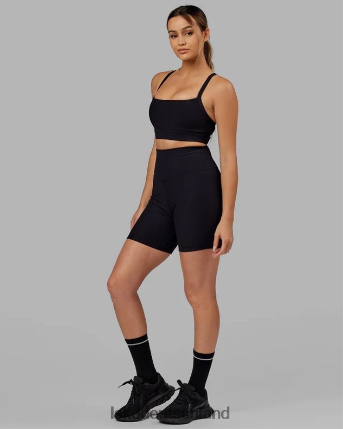 Frauen LSKD Strike gerippte mittellange Shorts – schwarz Bekleidung VD2NLV618
