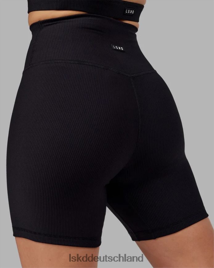 Frauen LSKD Strike gerippte mittellange Shorts – schwarz Bekleidung VD2NLV618
