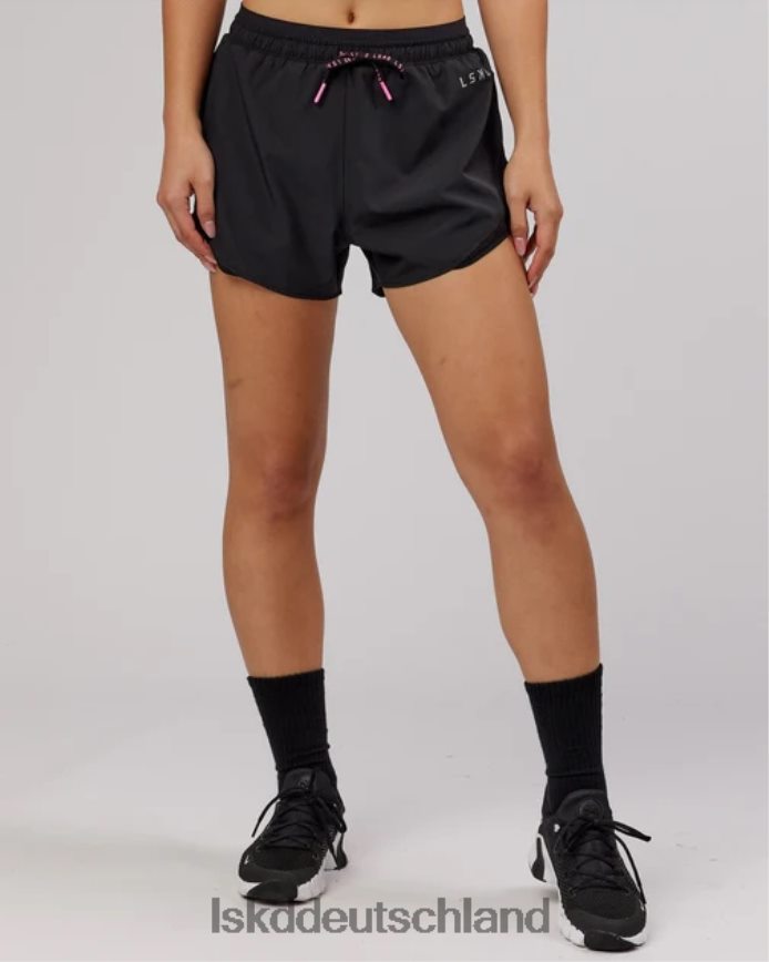 Frauen LSKD dynamische Laufshorts – Schwarz-Flamingo Bekleidung VD2NLV794