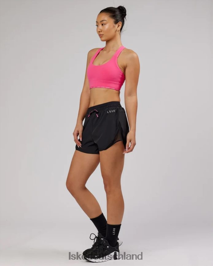 Frauen LSKD dynamische Laufshorts – Schwarz-Flamingo Bekleidung VD2NLV794